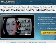 Tablet Screenshot of millionaireyoga.com